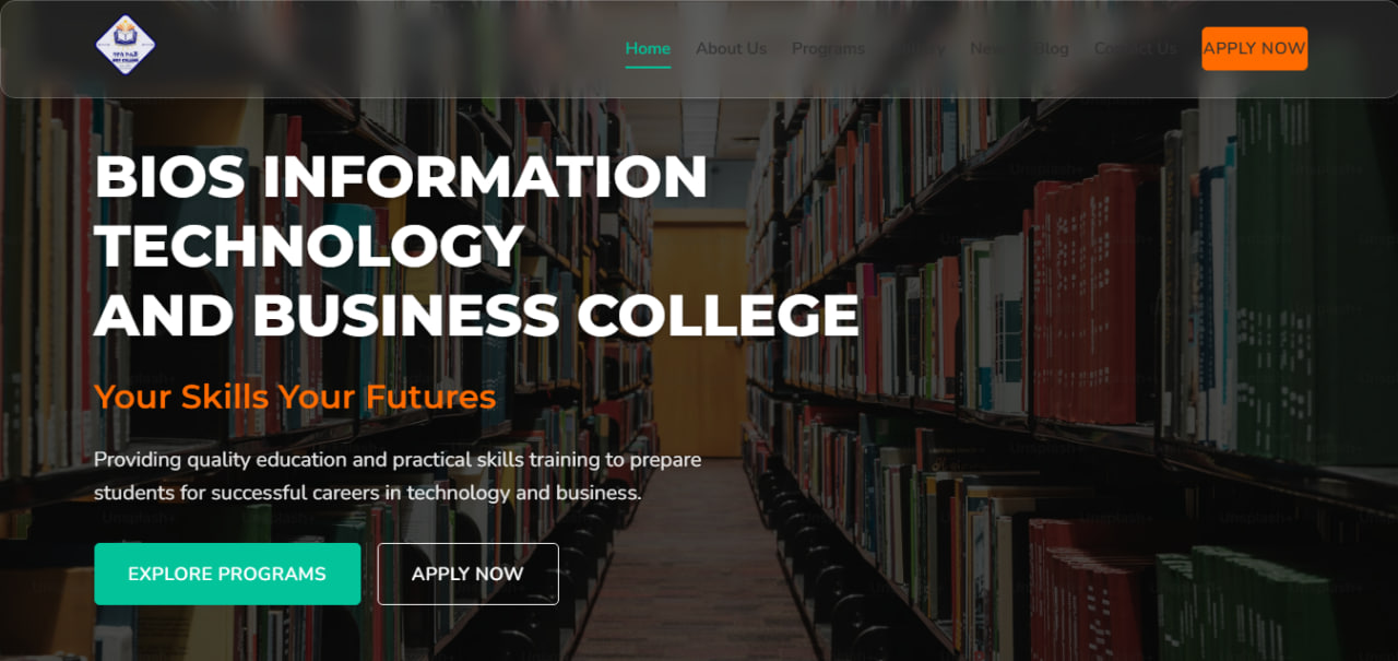 College Website - Web Design Project by Regix Addis Ababa
